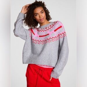 PINK VICTORIAS SECRET NOT YOUR BOYFRIENDS BOXY SWEATER